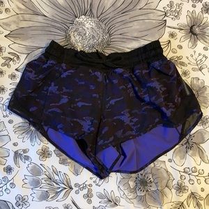 Lululemon Purple Camo Hotty Hot Shorts